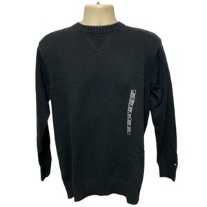 NWT Tommy Hilfiger Boy’s Black Crew Neck Sweater L
